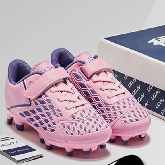 NWT | Soccer Shoes - Never Worn Pink Girls Size 13 - Picture 1 of 9